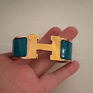 Gold and Teal Bracelet